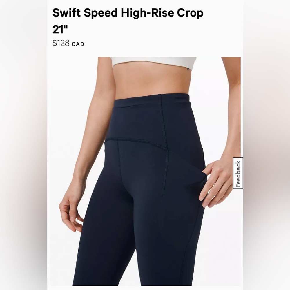 Lululemon Swift Speed High Rise Crop 21” - Picture 2 of 8